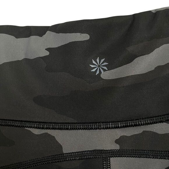 Athleta Contender 7/8 Tight Womens Large Camo Leggings Zip Pockets Workout Gym - Picture 8 of 13